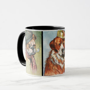 Caneca Cães, tríptico de desenho animado