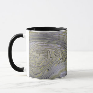 Caneca Café Abstrato de Mármore Branco Veia Ouro Líquido 