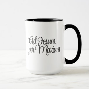 Caneca Café Ad Jesum per Mariam (Para Jesus através de Ma