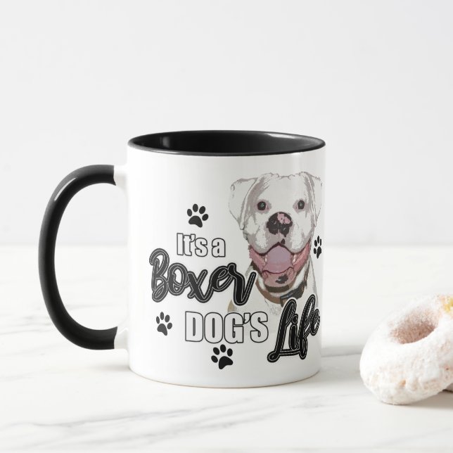 Caneca Café branco com café (Com Donut)