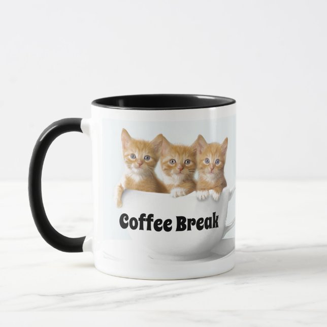 Caneca Café Break Café Mug-Três Gatinhos (Esquerda)