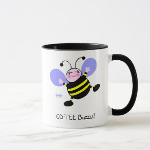 Caneca Café Buzz Bumblebee Caffeine Viciado Cute Engraç