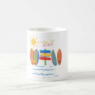 Caneca Café Chegada do Verão 11 oz Cerâmica W-PT