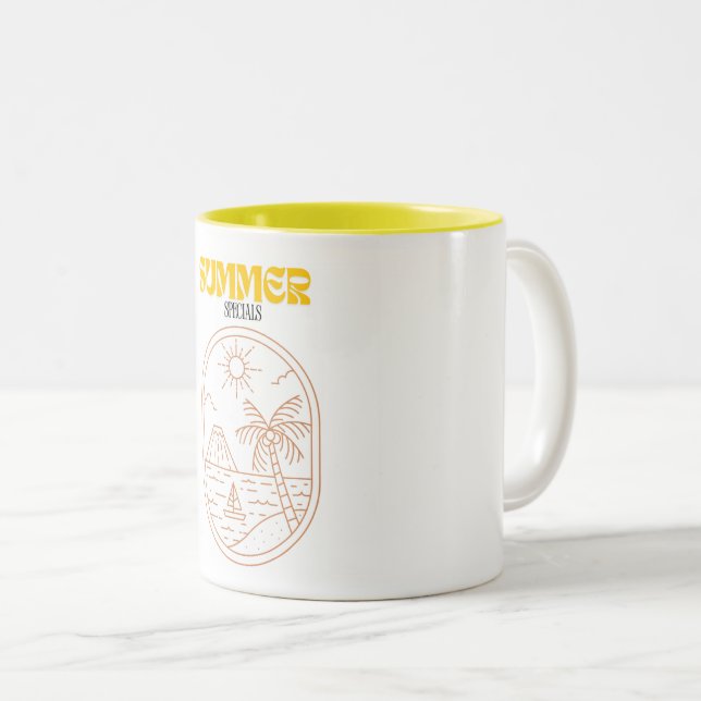 Caneca Café Chegada do Verão 11 oz Cerâmica W-PT (Frente Esquerda)