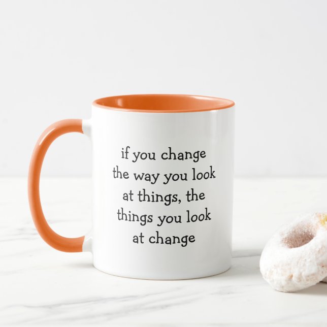 Caneca Café Citação Pensamento Profundo (Com Donut)