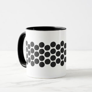 Caneca Café com Bolinhas Pretas Clássicas