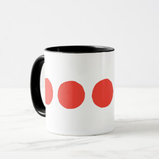 Caneca Café com Bolinhas Vermelhas Clássicas