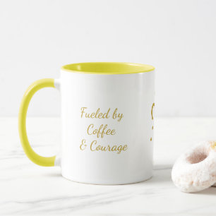 Caneca Café com Símbolo do Zodíaco Áries em Tipografia Si