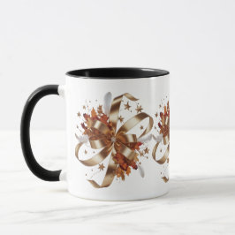 Caneca Café Combo de Colheita de Outono com Fita Dourada