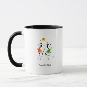 Caneca Café da Arte Africana, Fantástico e Brilhante Danç