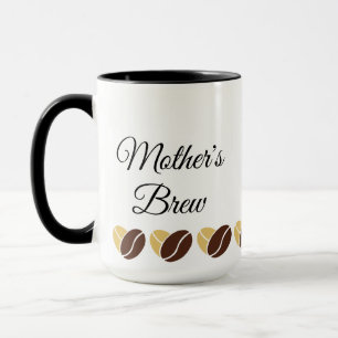 Caneca Café da mãe, Pai de café Mug, editável