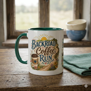 Caneca Café da Manhã na Estrada Rural País Folk Nascer do