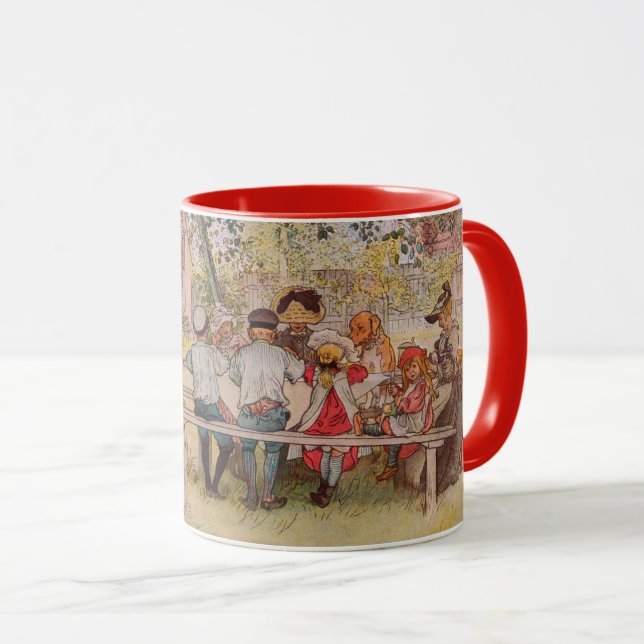 Caneca Café da manhã sob o Big Birch de Carl Larsson (Frente Esquerda)