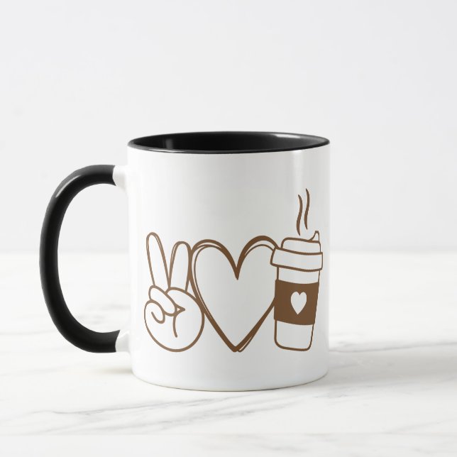 Caneca Café da Paz | Design de café simples e Na moda (Esquerda)