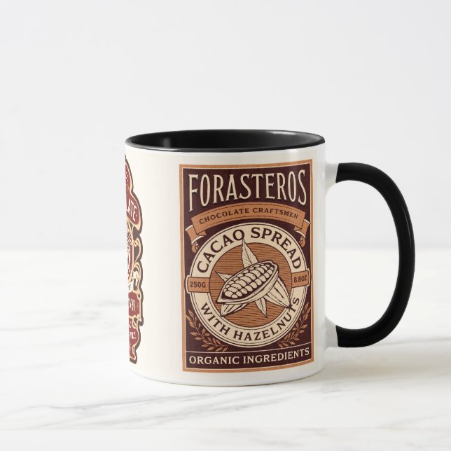 Caneca Café da vintage Shadbkosha e cacau Brown (Direita)