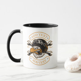Caneca Café de Chaves de Macaco de Águia de Motocicleta P