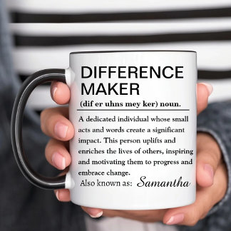 Caneca Café de Definição de Criador de Diferença Personal