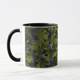 Caneca Café de Design Abstrato de Videira Hop Sombrio Tem
