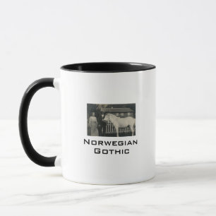 Caneca Café de Foto Real Gótico Norueguês