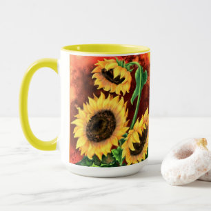 Caneca Café de girassol Mug