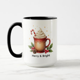 Caneca Café de Natal Alegre e Brilhante