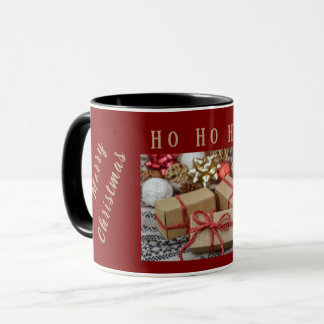 Caneca Café de Natal Ho Ho Ho com Foto Personalizada