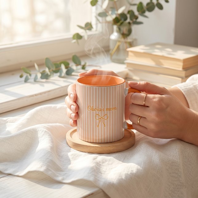 Caneca Café de Presente para Nova Mamãe-Papai com Nome Pe (Criador carregado)