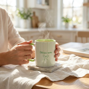 Caneca Café de Presente para Nova Mamãe-Papai com Nome Pe