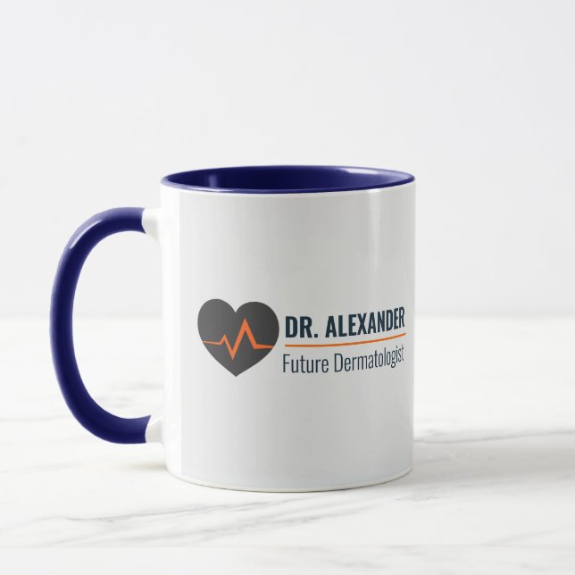 Caneca Café dermatologista personalizado para o futuro (Esquerda)