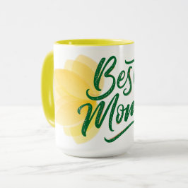 Caneca Café do Dia da Mãe Amarela