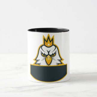 Caneca Café do Logotipo da Coroa da Águia Majestosa