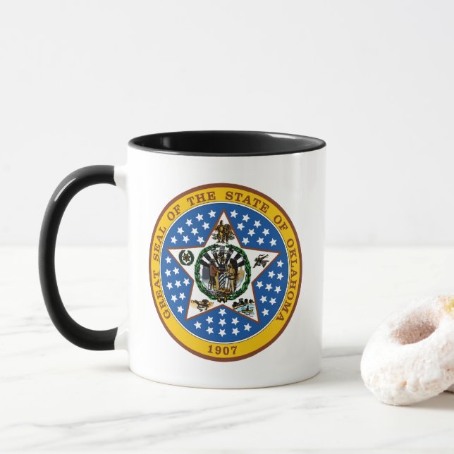 Caneca Café do Selo de Oklahoma (Com Donut)