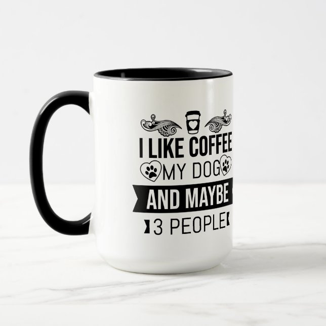 Caneca Café e cachorros aniversário do amigo introvertido (Esquerda)