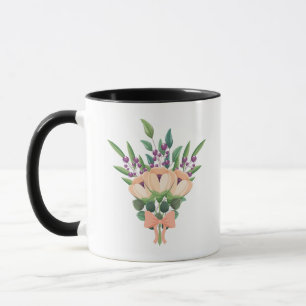 Caneca Café e Lâmpadas de Flor Natural