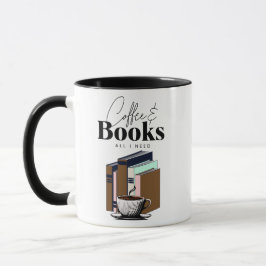 Caneca Café e Livros é tudo o que preciso de Vintage