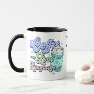 Caneca Café é meu costume de idioma amoroso
