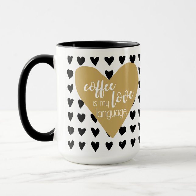 Caneca Café é minha lata de Linguagem de Amor (Esquerda)