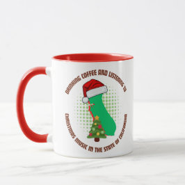 Caneca Café e Música de Natal na Califórnia