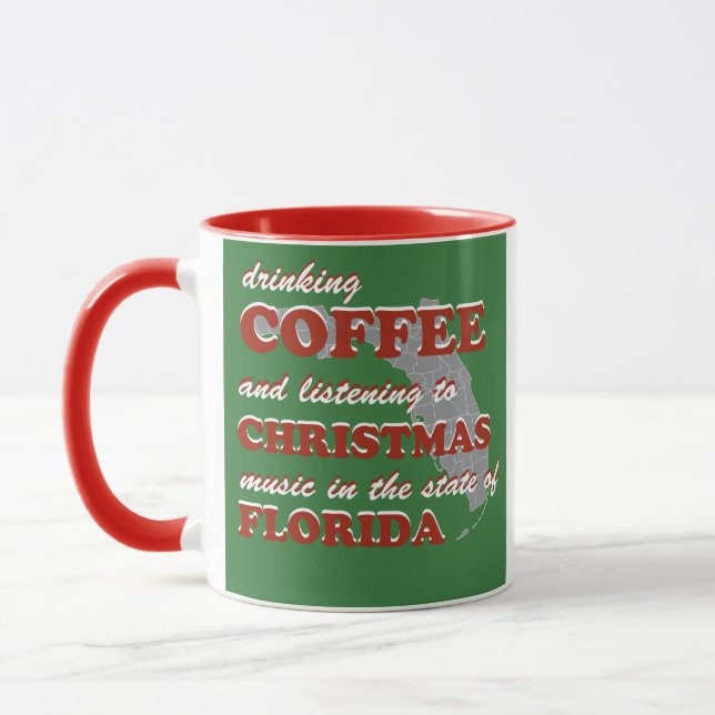 Caneca Café e Música de Natal na Flórida  (Esquerda)