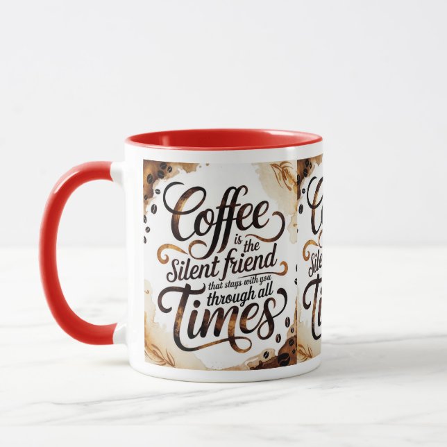 Caneca Café é Silencioso - Café Motivacional (Esquerda)