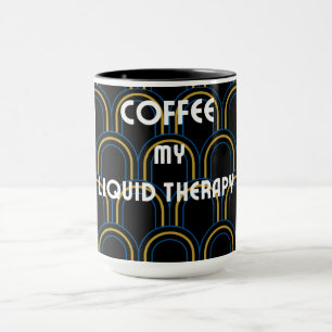 Caneca Café é Terapia Líquida Mug de café na moda