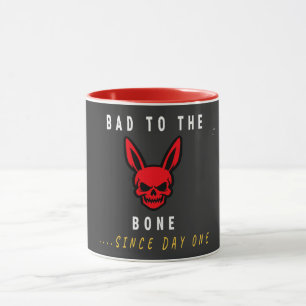 Caneca Café Edgy Y2K Bad To The Bone Crânio de Cachorro e