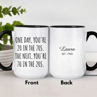 Caneca Café Engraçado Dia dos Pais Aniversário de 70 Anos