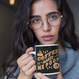 Caneca Café Engraçado Me Faz Cagar 