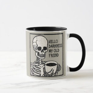 Caneca Café Engraçado Olá Escuridão Meu Velho Amigo