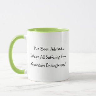 Caneca Café "Entrelaçamento Quântico" Engraçado