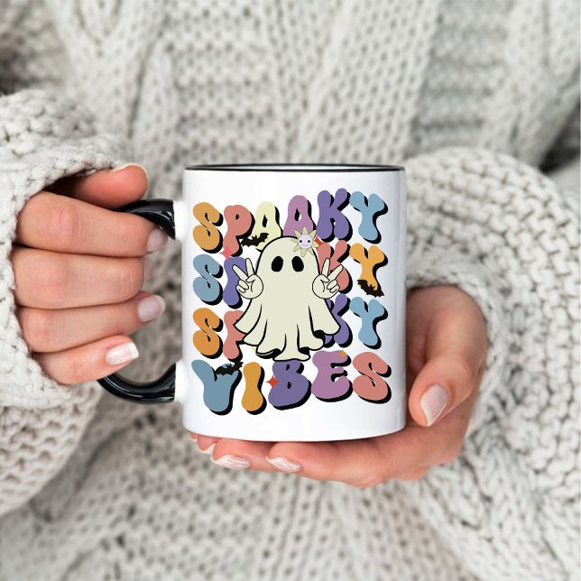 Caneca Café Ghostie Ocidental do Halloween Spooky (Halloween Spooky Western Ghostie Coffee Mug)