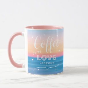 Caneca Café Justo Moderno Divertido é minha língua de amo