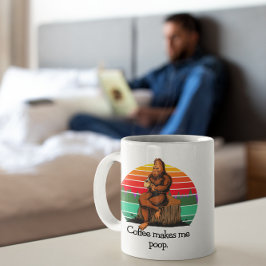 Caneca Café Me Faz Cagar Bigfoot Sasquatch Engraçado