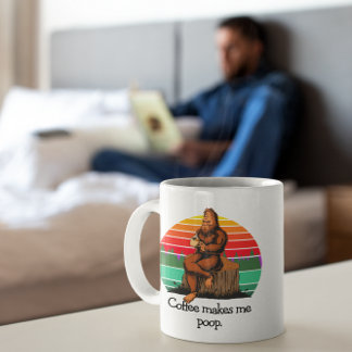 Caneca Café Me Faz Cagar Bigfoot Sasquatch Engraçado